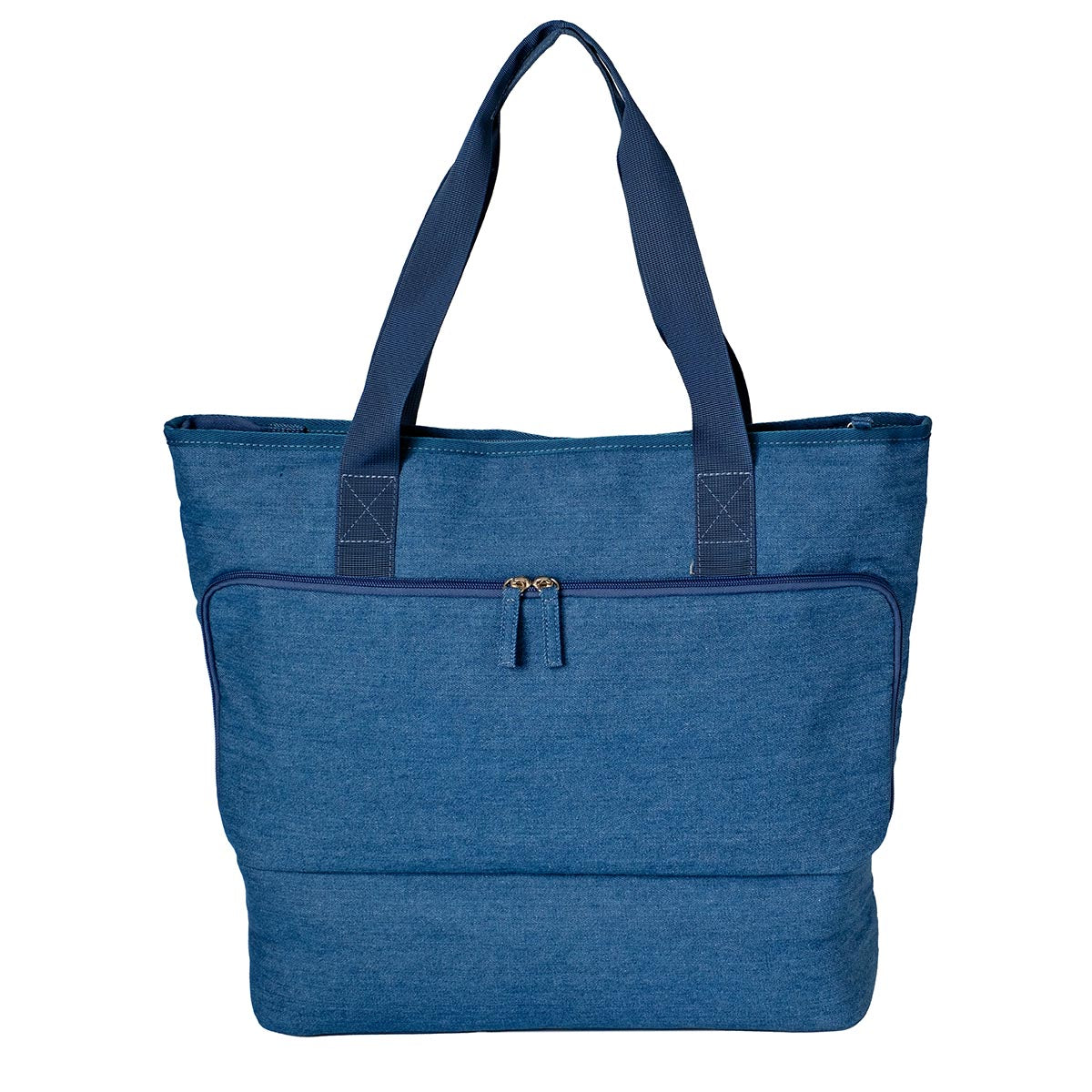 Denim Beach Bag w/ Straw Hat