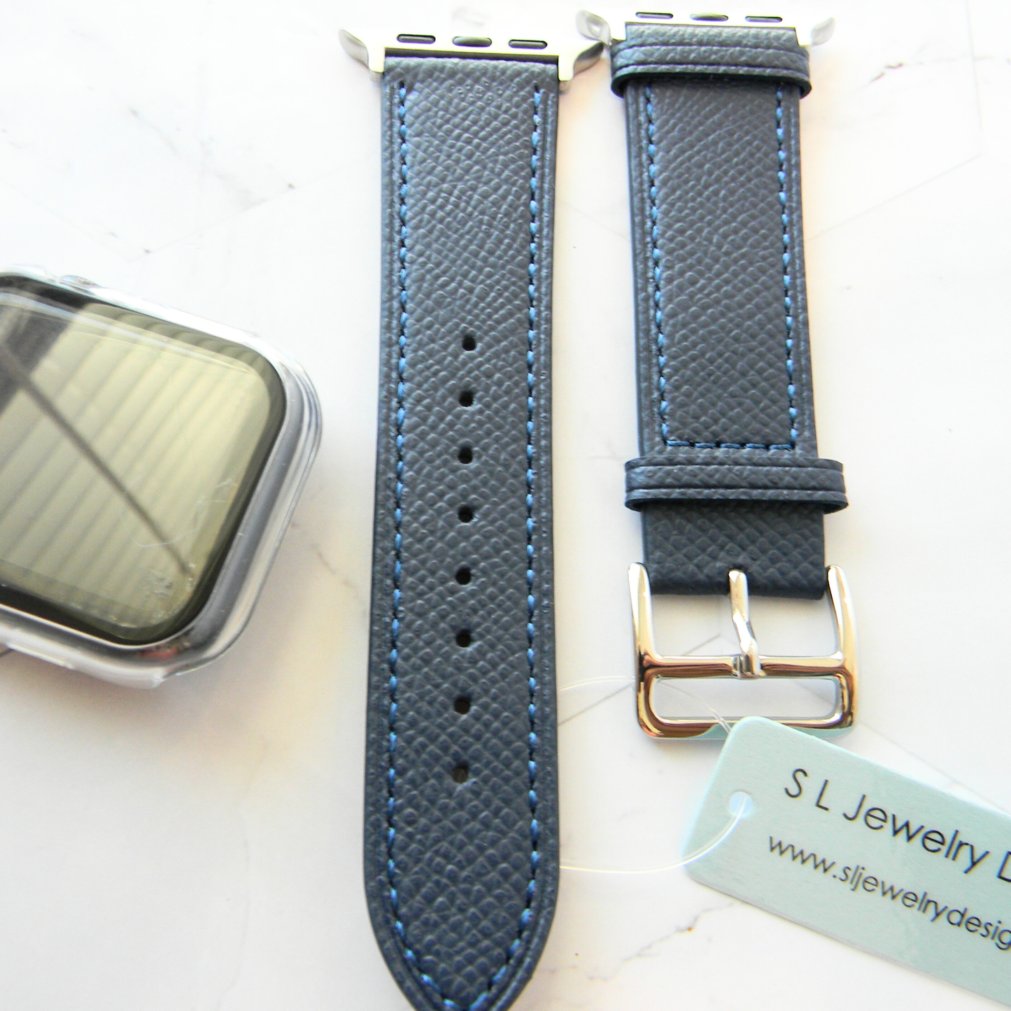 Leather Watch Bands Made for with Apple Watch - Solid Color Bands