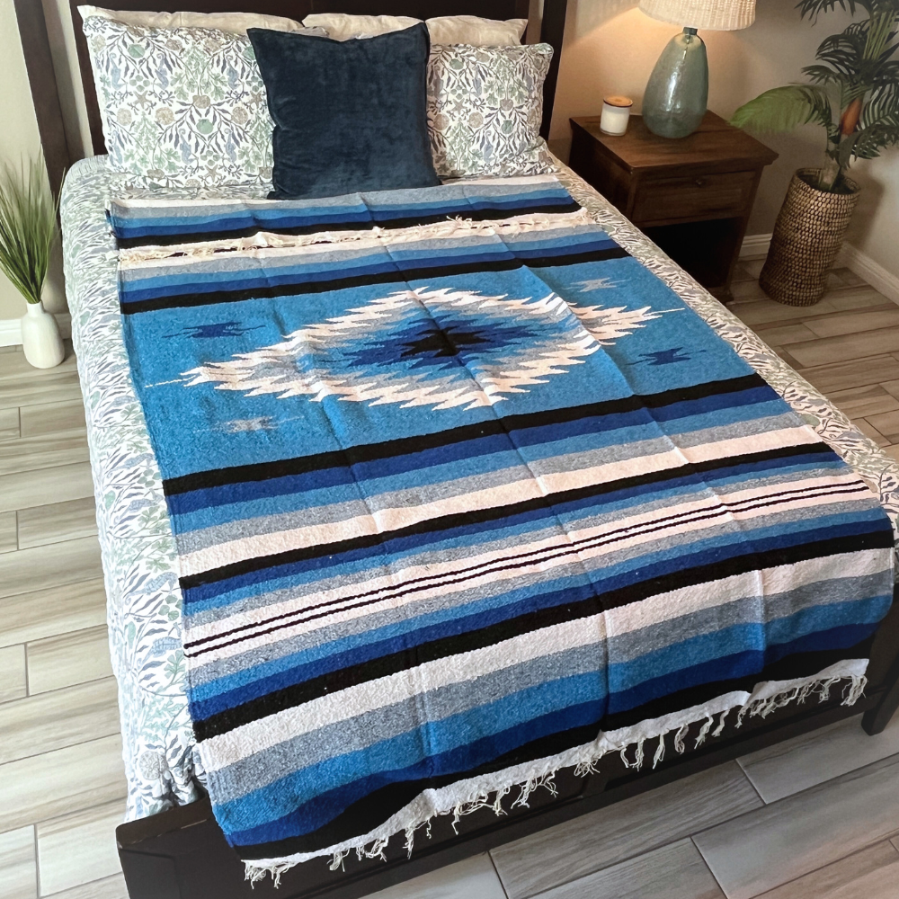 Blue Shades Diamond Blanket - Concordia Style Boutique