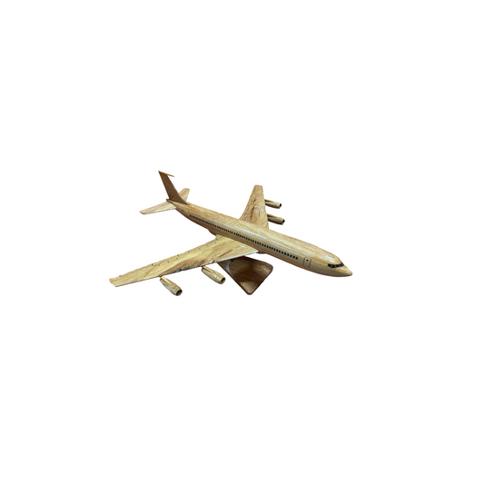 Boeing 707 Mahogany Wood Desktop Airplane Model