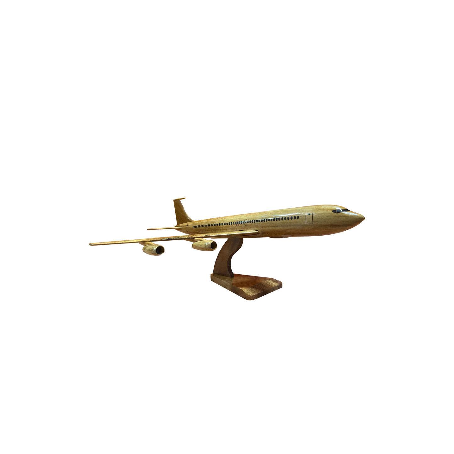 Boeing 707 Mahogany Wood Desktop Airplane Model