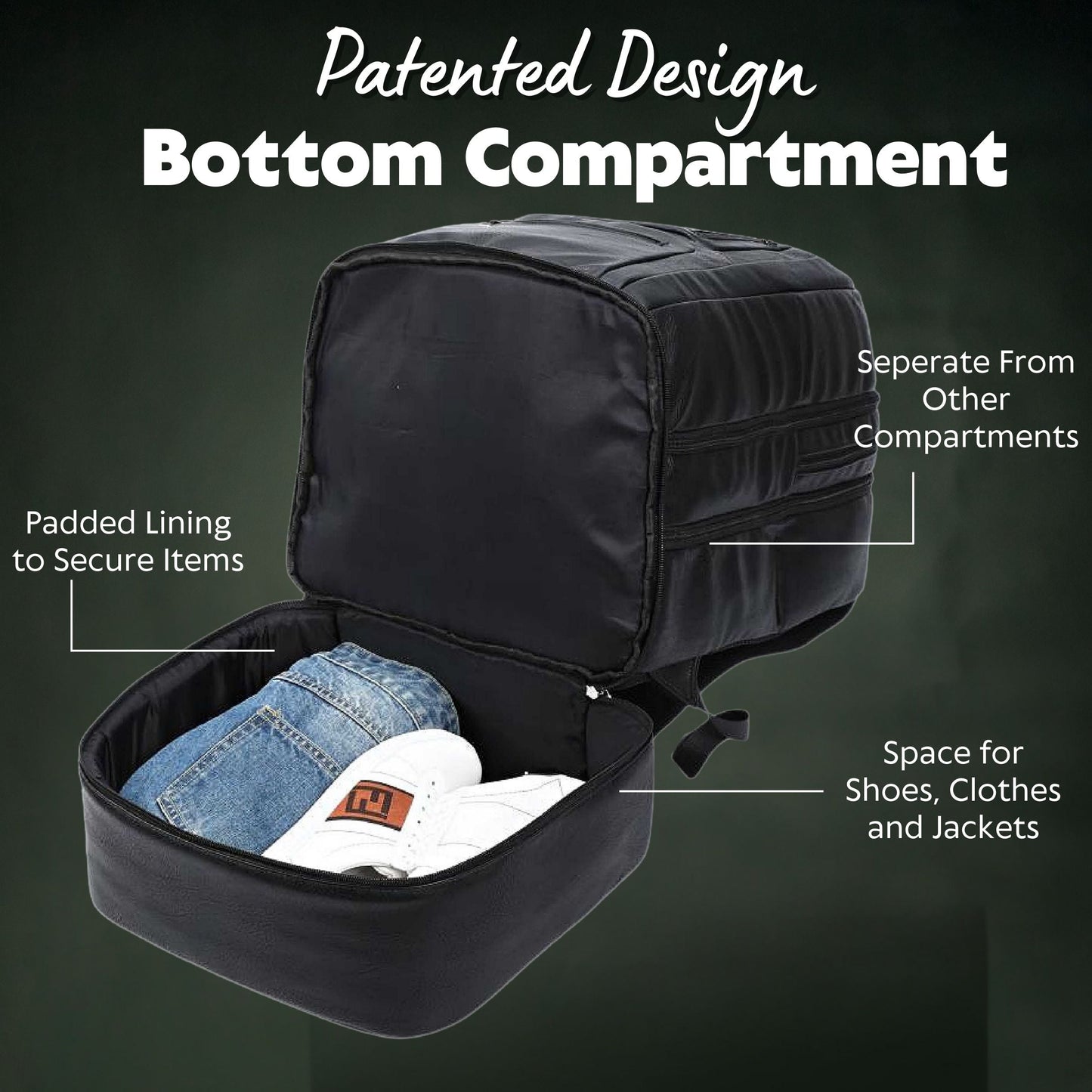Black Leather Patented Carry On Backpack (Only 300 Made)