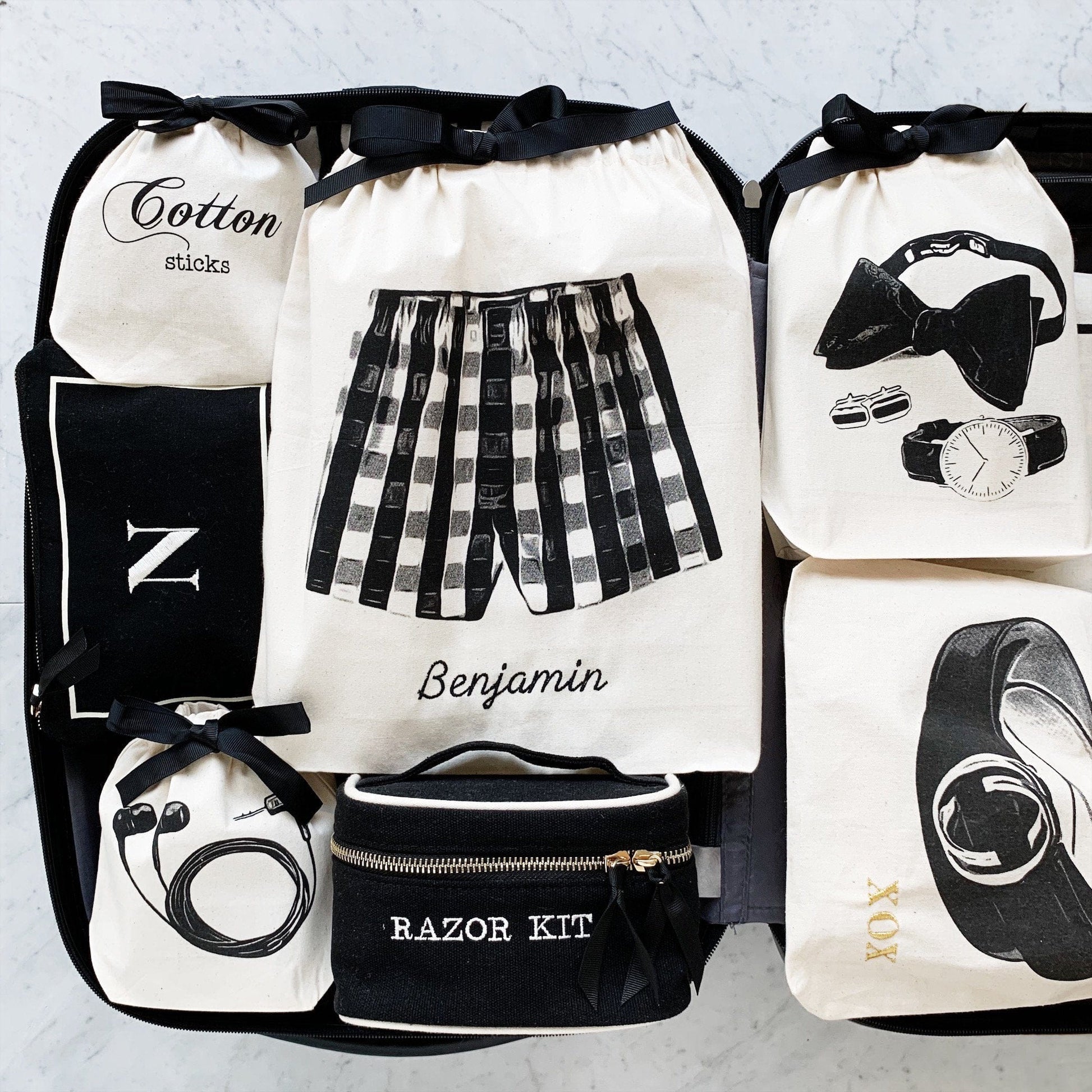 Boxer Shorts Bag, Cream - Concordia Style Boutique