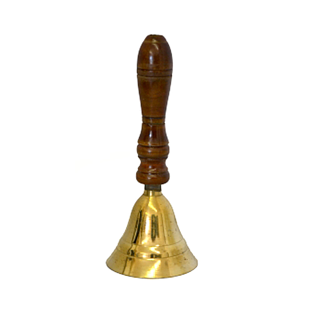 Brass Bell with Wooden Handle 5 1/2" - Premium Altar Bell from The Witches Sage LLC - Just $8.85! Shop now at Concordia Style Boutique