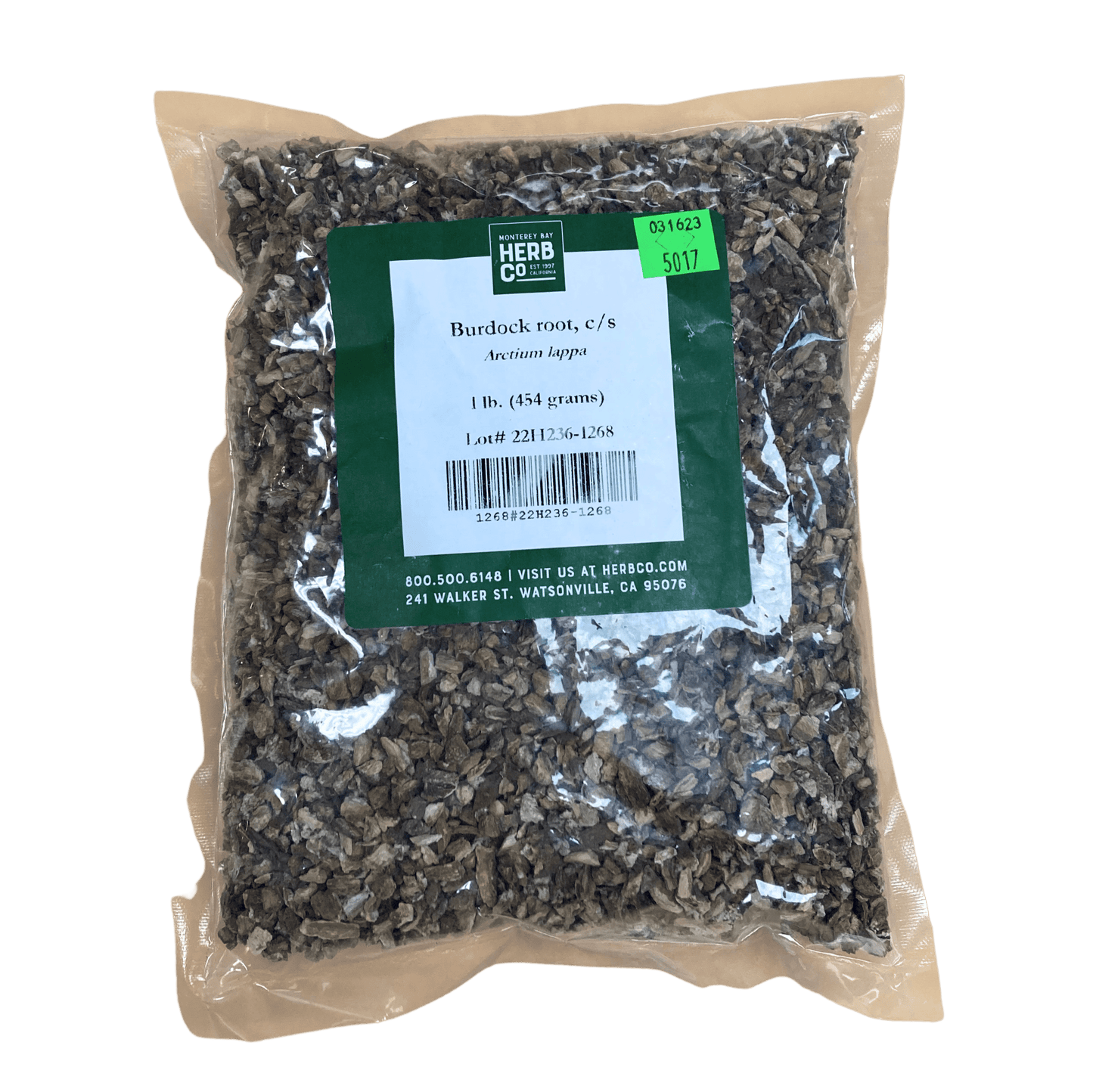 Burdock Root, Cut, Sifted - Concordia Style Boutique