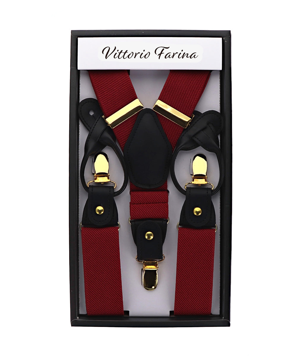 Vittorio Farina Men's Convertible Suspender in Gift Box: 70% Polyester & 30% Elastomer - Concordia Style Boutique