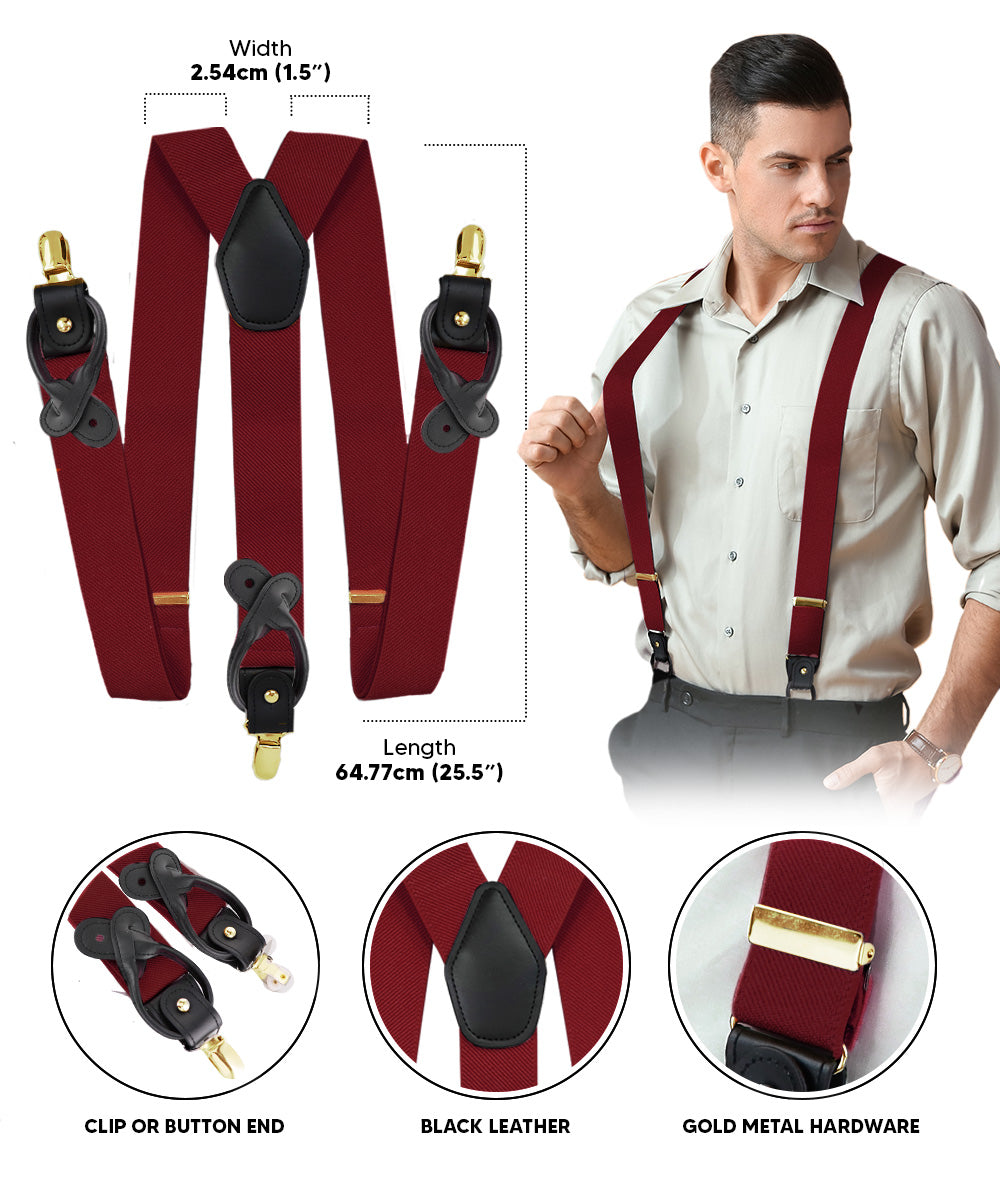 Vittorio Farina Men's Convertible Suspender in Gift Box: 70% Polyester & 30% Elastomer - Concordia Style Boutique
