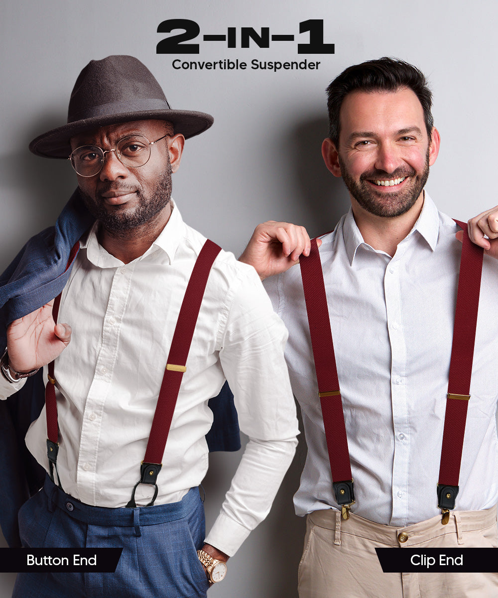 Vittorio Farina Men's Convertible Suspender in Gift Box: 70% Polyester & 30% Elastomer - Concordia Style Boutique