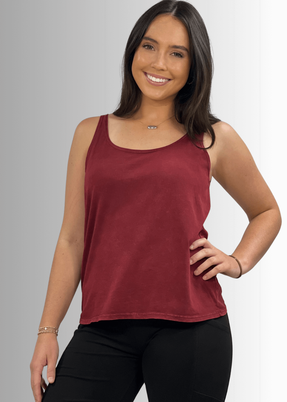 Twenty Four Seven Cotton Tank in Light Denim - Concordia Style Boutique