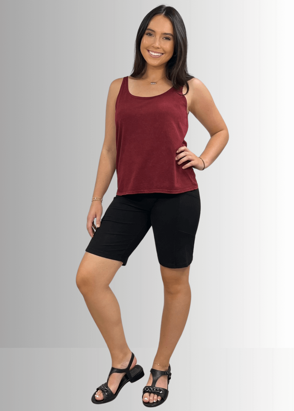 Twenty Four Seven Cotton Tank in Burnt Red Clay - Concordia Style Boutique