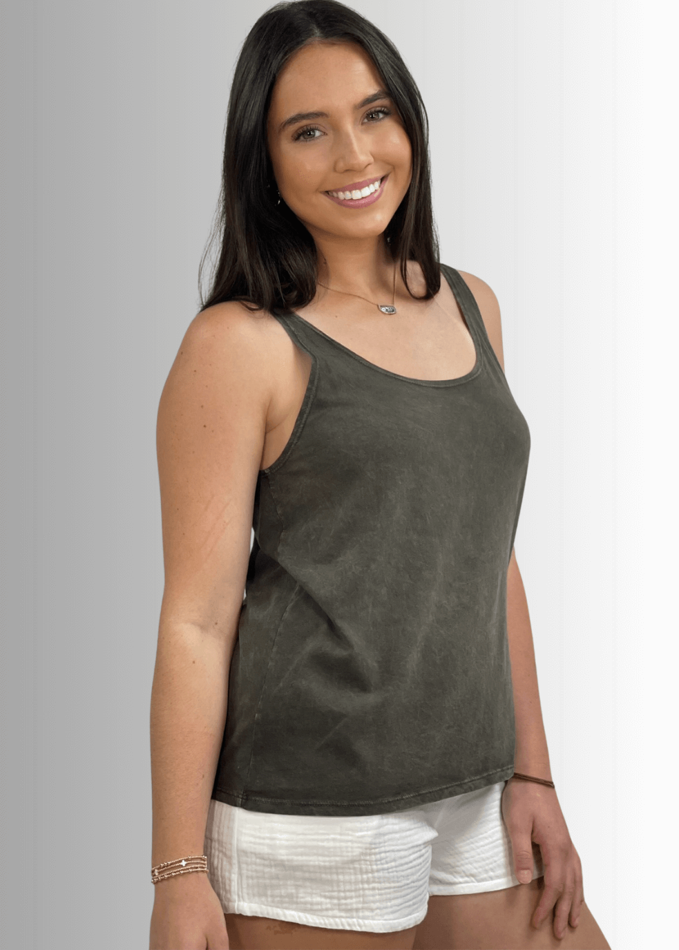 Twenty Four Seven Cotton Tank in Light Denim - Concordia Style Boutique