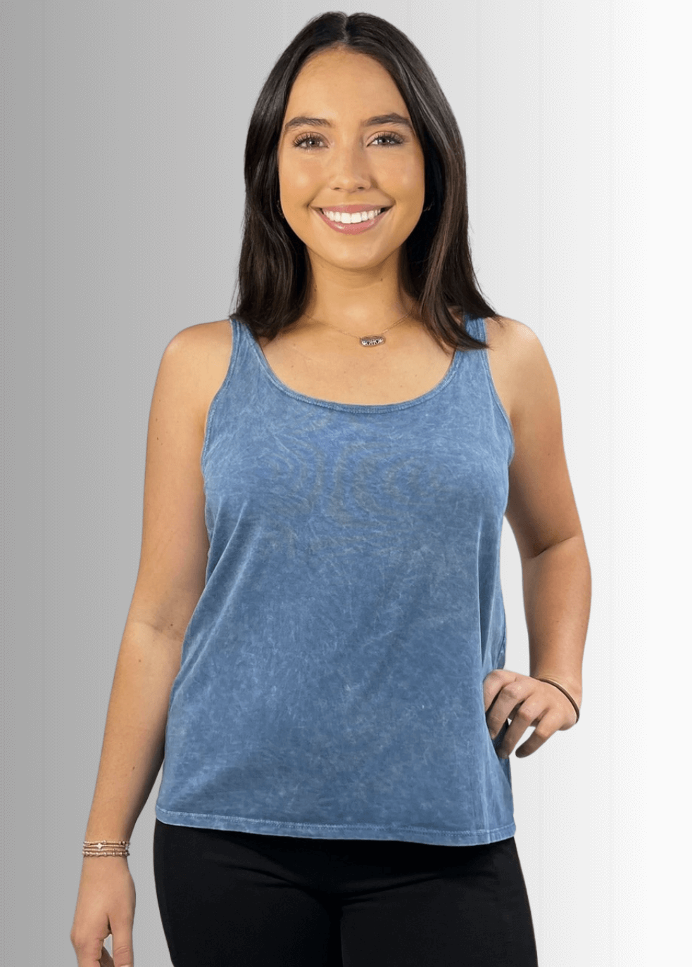 Twenty Four Seven Cotton Tank in Light Denim - Concordia Style Boutique
