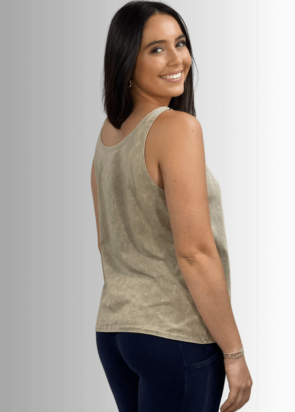 Twenty Four Seven Cotton Tank in Stone - Concordia Style Boutique
