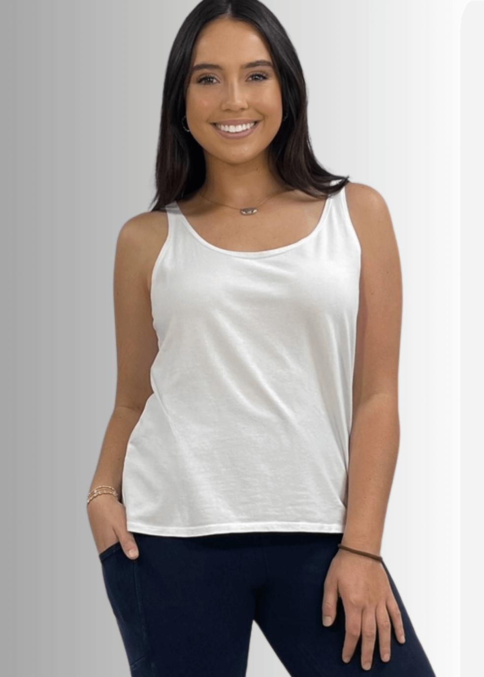 Twenty Four Seven Cotton Tank in White - Concordia Style Boutique