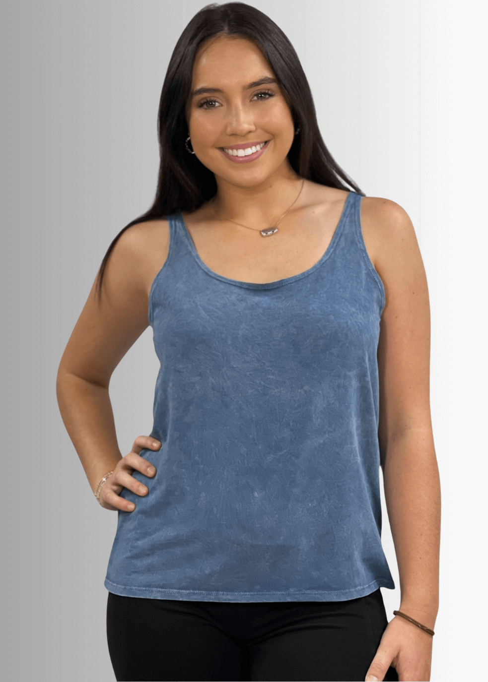 Twenty Four Seven Cotton Tank in Dark Moss Green - Concordia Style Boutique