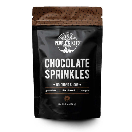 Chocolate Keto Sprinkles, Dye Free, Non-GMO, Plant-Based, No Artificial Coloring, 6 oz. - Concordia Style Boutique