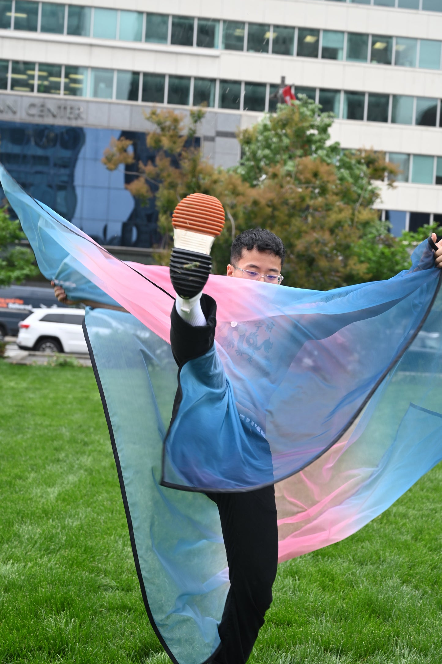 Deep Pink and Blue Ombre