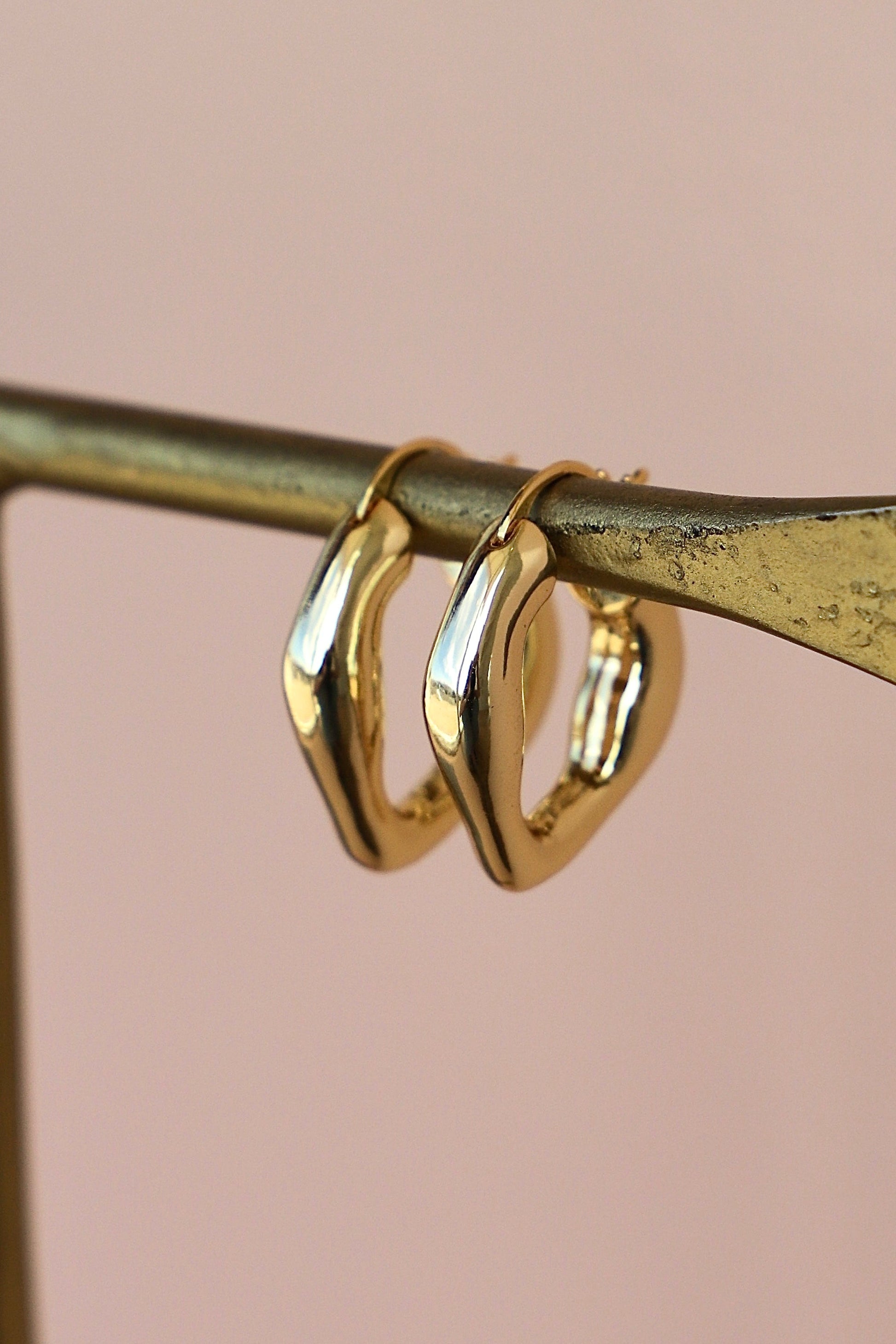 ORGANIC GOLD HOOPS - Concordia Style Boutique