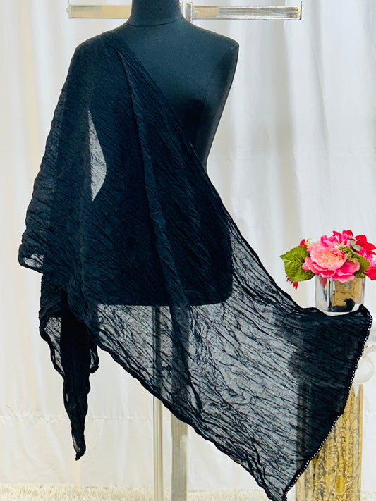 Cotton dupatta: black