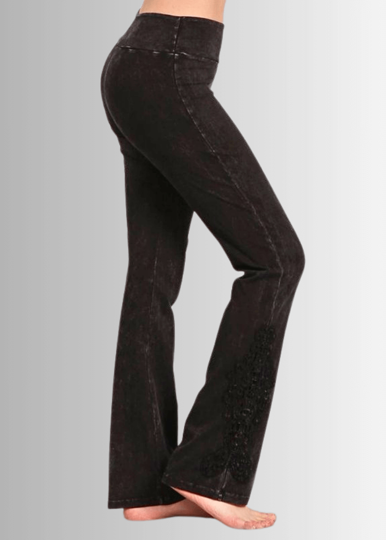 Bootcut Jeggings Crochet Hem in Plus Size - Concordia Style Boutique