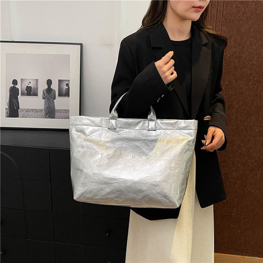 Vintage PVC tote with DuPont lettering - Premium PVC tote from Concordia Style Boutique - Just $23.38! Shop now at Concordia Style Boutique