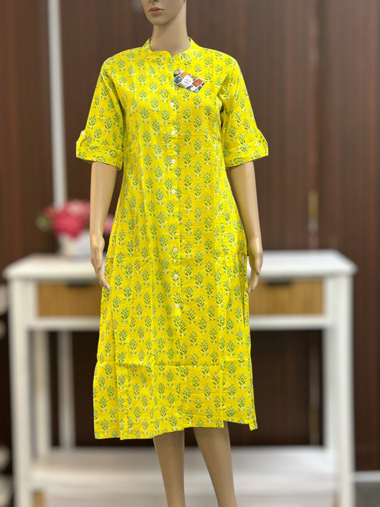 A line Cotton Kurti