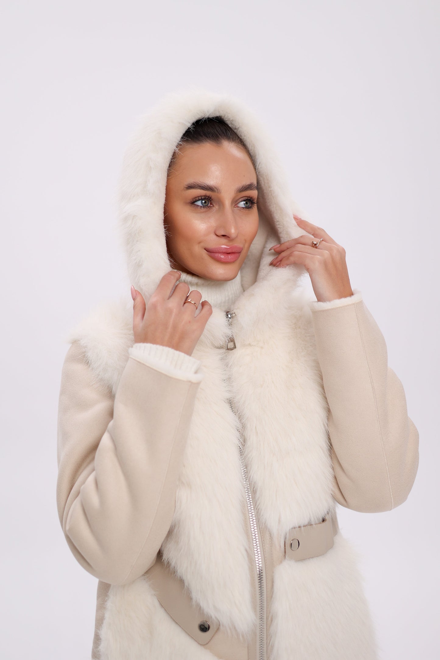 Pre-Order. Re-Stock Ships November 18. ⇆ Reversible Hooded Wool Blend Jacket