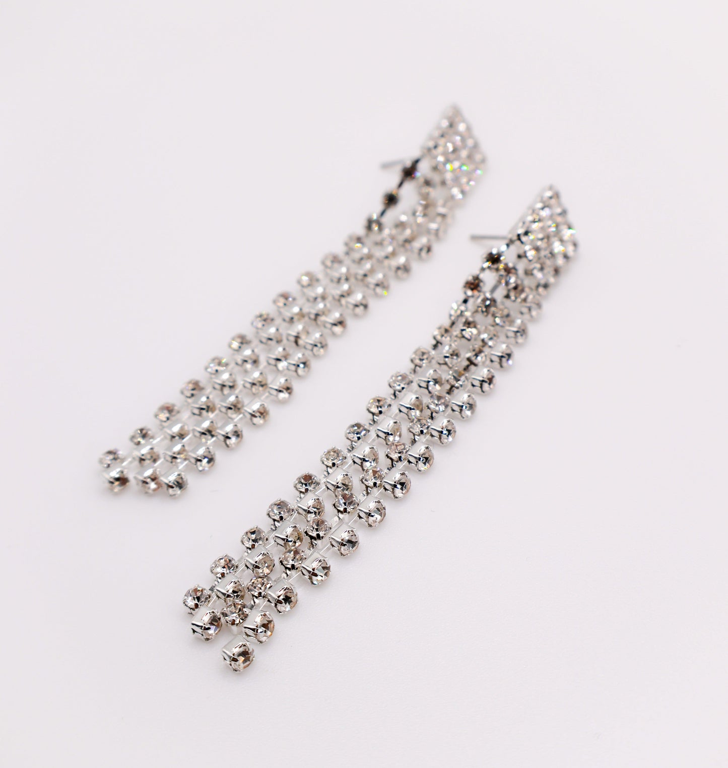 Dazzling Cascade Faux Diamond Earrings
