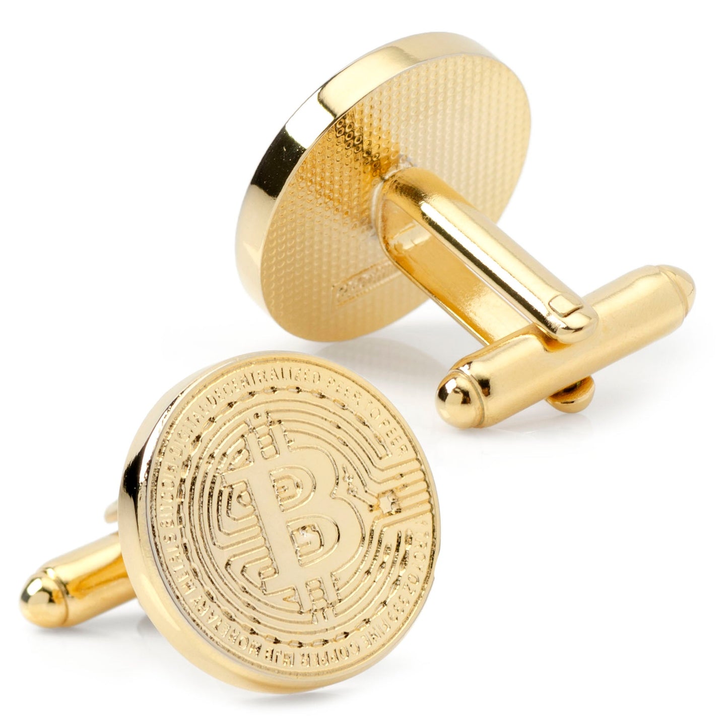 Crypto Bitcoin Debossed Cufflink - Concordia Style Boutique