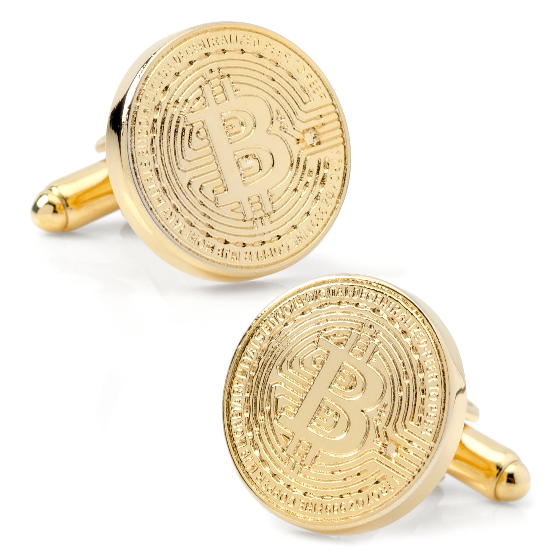 Crypto Bitcoin Debossed Cufflink - Concordia Style Boutique