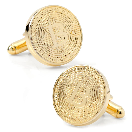 Crypto Bitcoin Debossed Cufflink - Concordia Style Boutique