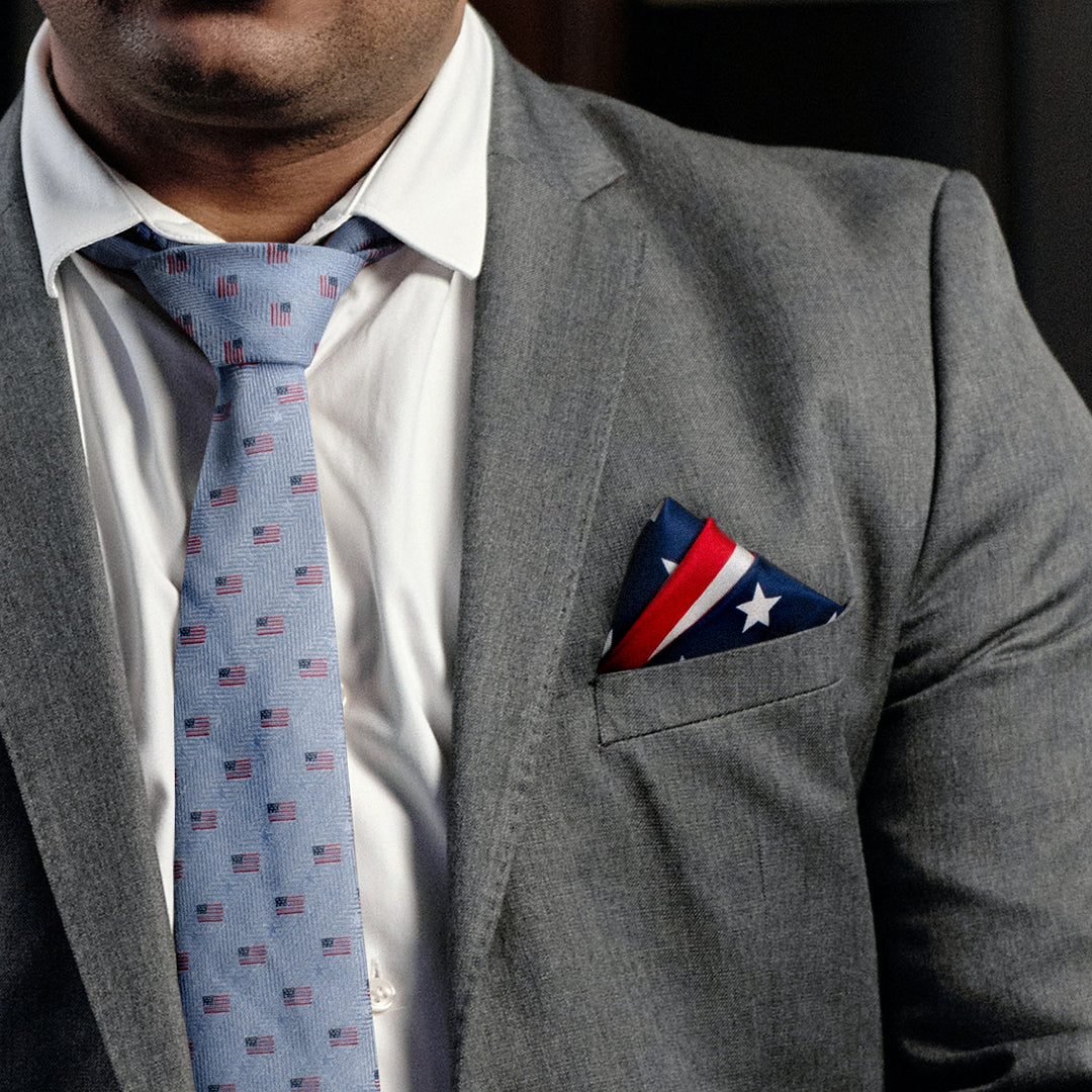 Stars and Stripes Pocket Square - Concordia Style Boutique