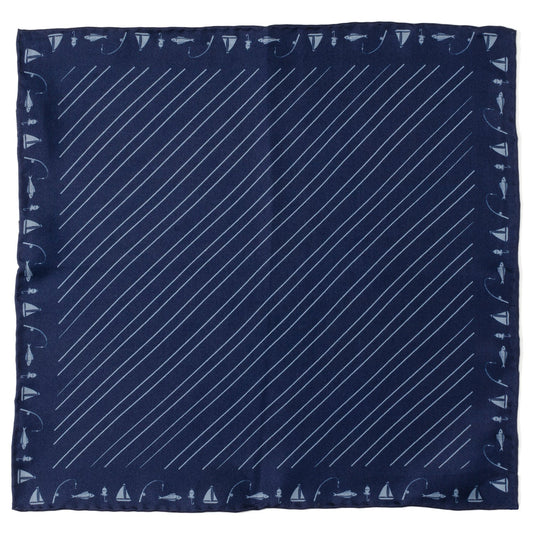 Nautical Blue Pocket Square - Concordia Style Boutique