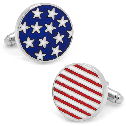 Stars and Stripes American Flag Cufflinks - Concordia Style Boutique