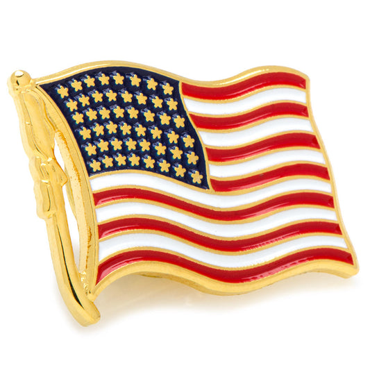 Waving American Flag Lapel Pin - Concordia Style Boutique