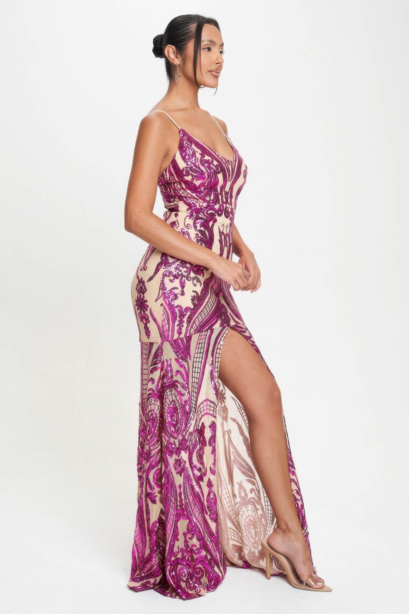Art Deco Sequins Maxi Dress - Concordia Style Boutique