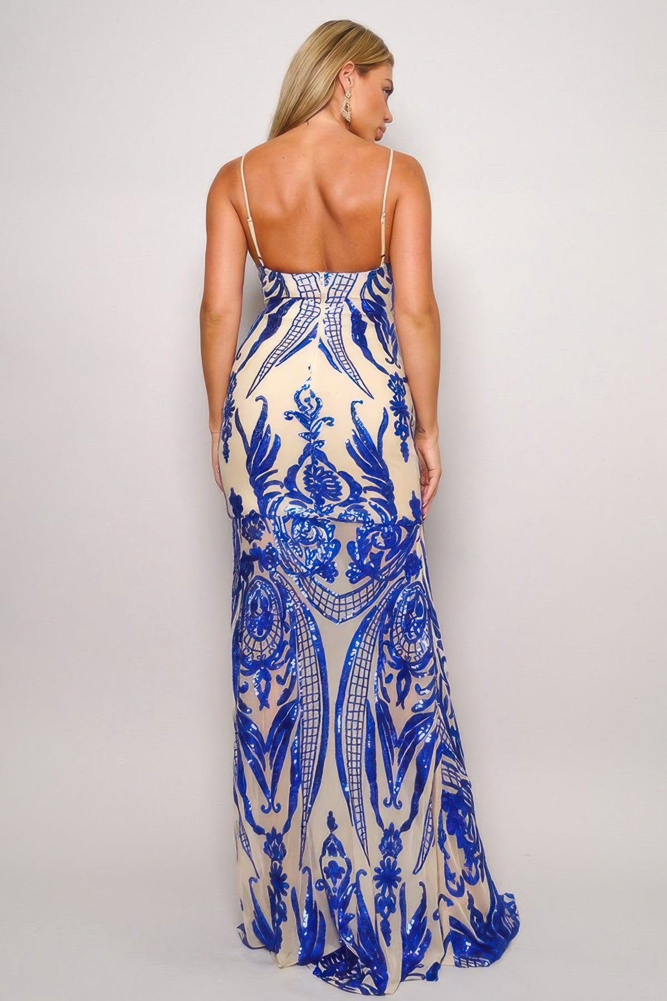 Art Deco Sequins Maxi Dress - Concordia Style Boutique