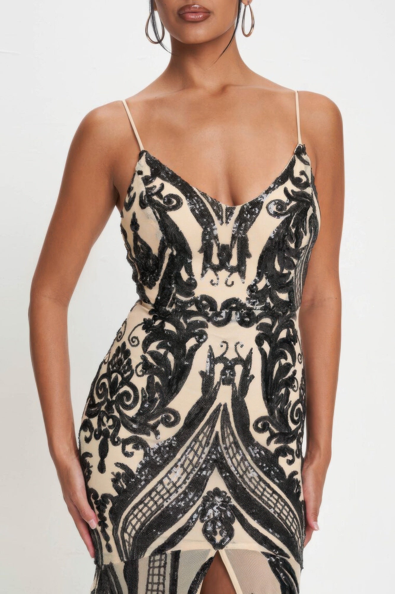 Art Deco Sequins Maxi Dress - Concordia Style Boutique