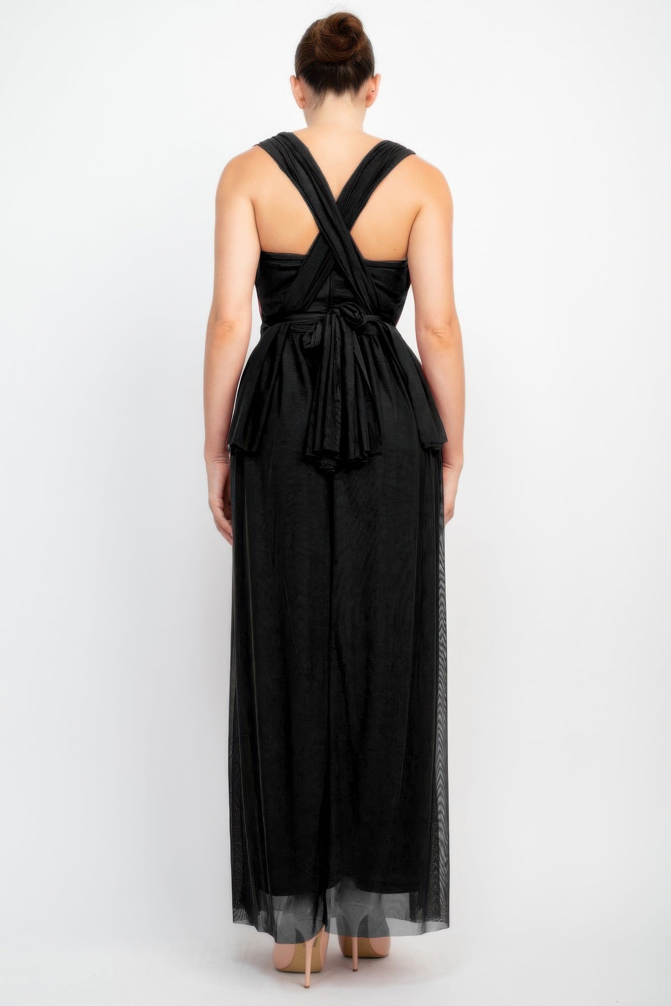 A-line Mesh Convertible Maxi Dress - Concordia Style Boutique