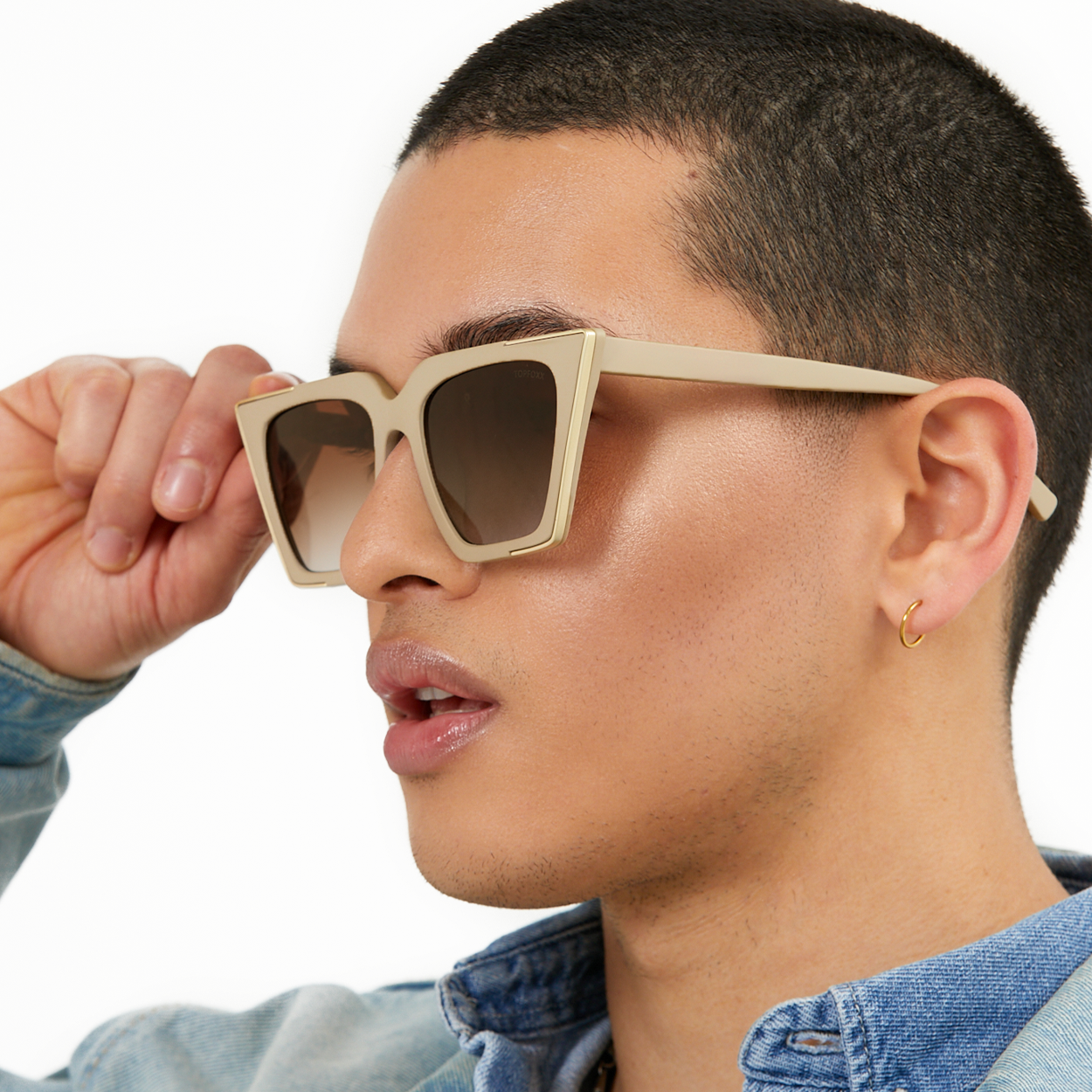 The CEO - Nude Frame Brown Lens Cateye Sunglasses - Concordia Style Boutique