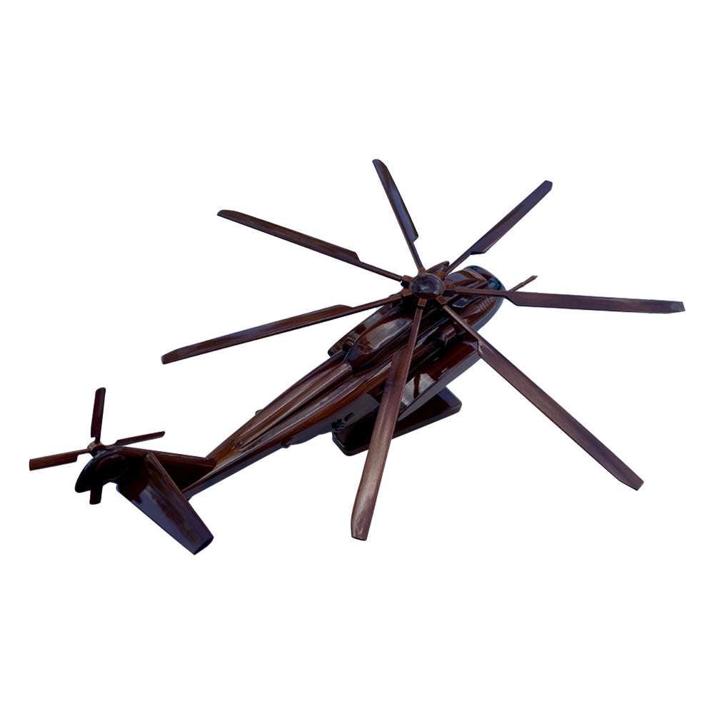CH53K Sea Stallion Mahogany Wood Desktop Helicopter Model