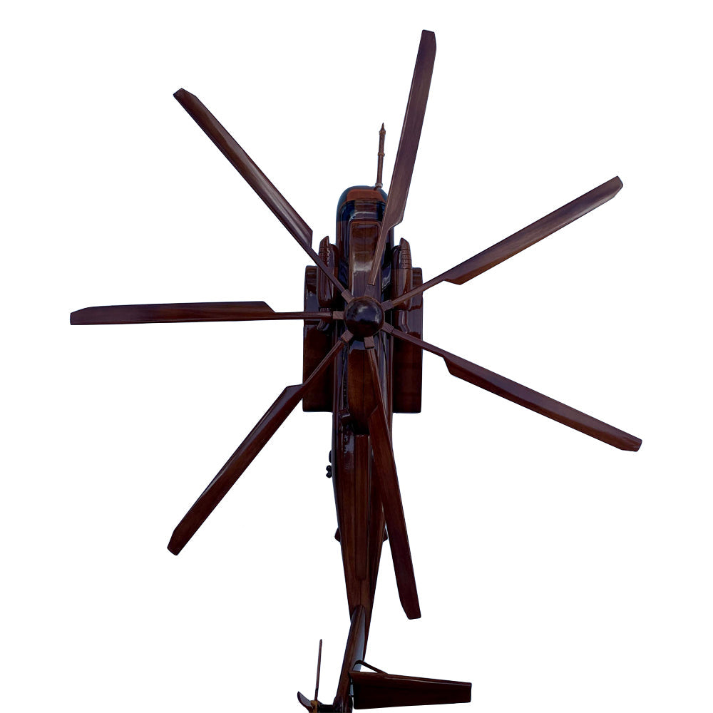 CH53K Sea Stallion Mahogany Wood Desktop Helicopter Model