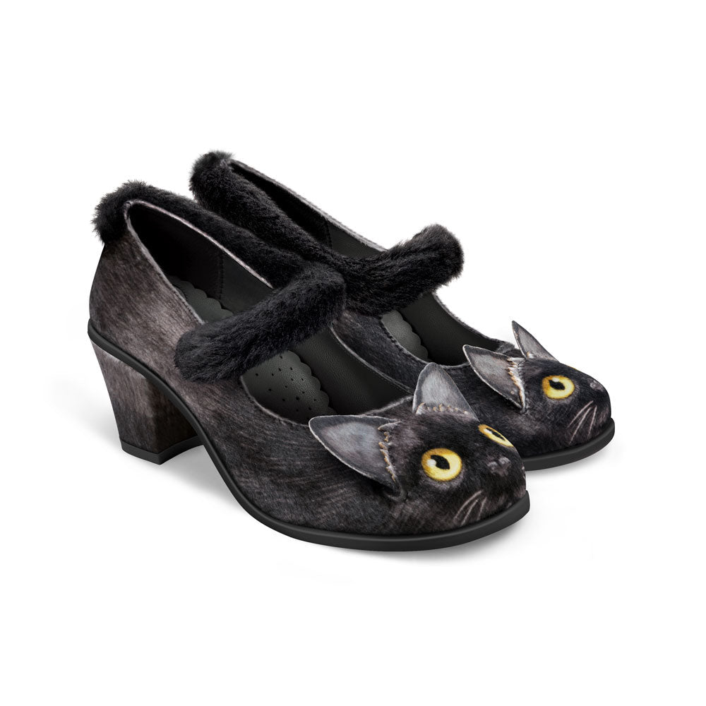 Chocolaticas® Mid Heels Chat Noir Women's Mary Jane Pump - Concordia Style Boutique