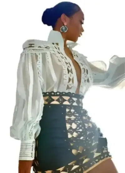 CHIC MOCK NECK FLORAL TOP - Concordia Style Boutique