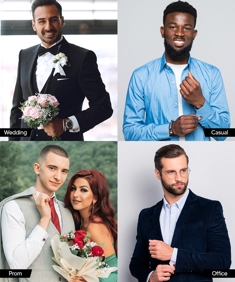 Vittorio Vico Button Colorstone Cufflinks: CL18XX Series - Concordia Style Boutique