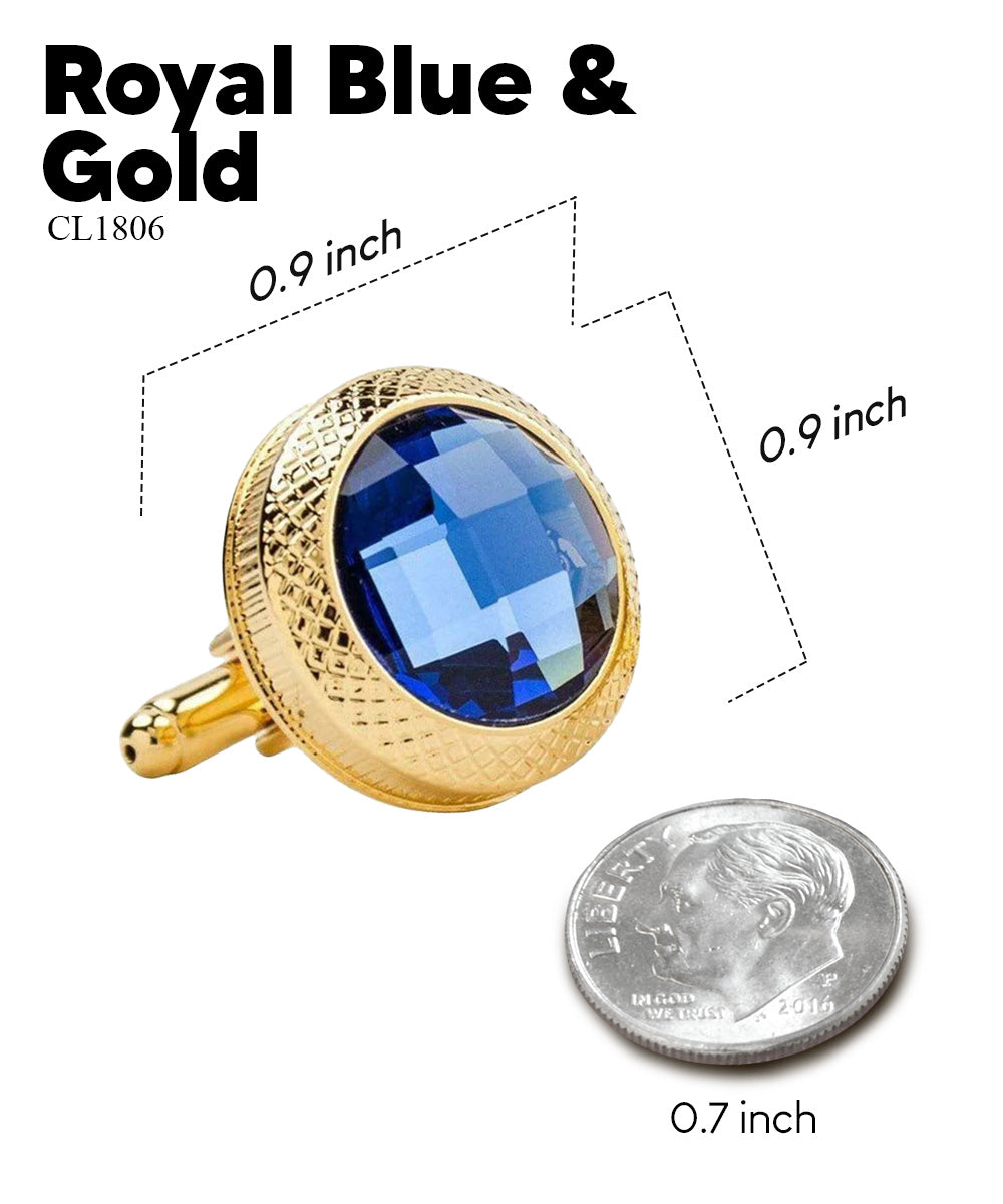 Vittorio Vico Button Colorstone Cufflinks: CL18XX Series - Concordia Style Boutique