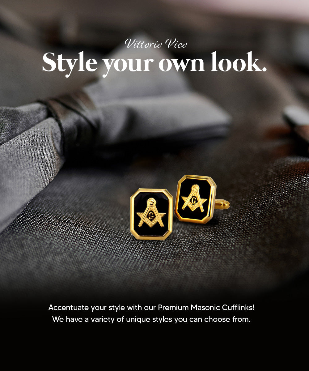 Vittorio Vico Masonic Themed Cufflinks: CL39XX Series
