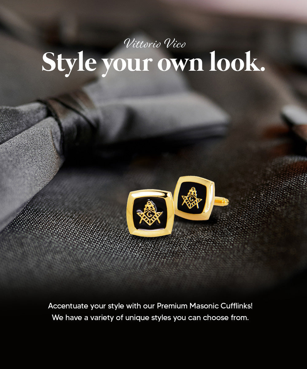 Vittorio Vico Masonic Themed Cufflinks: CL39XX Series