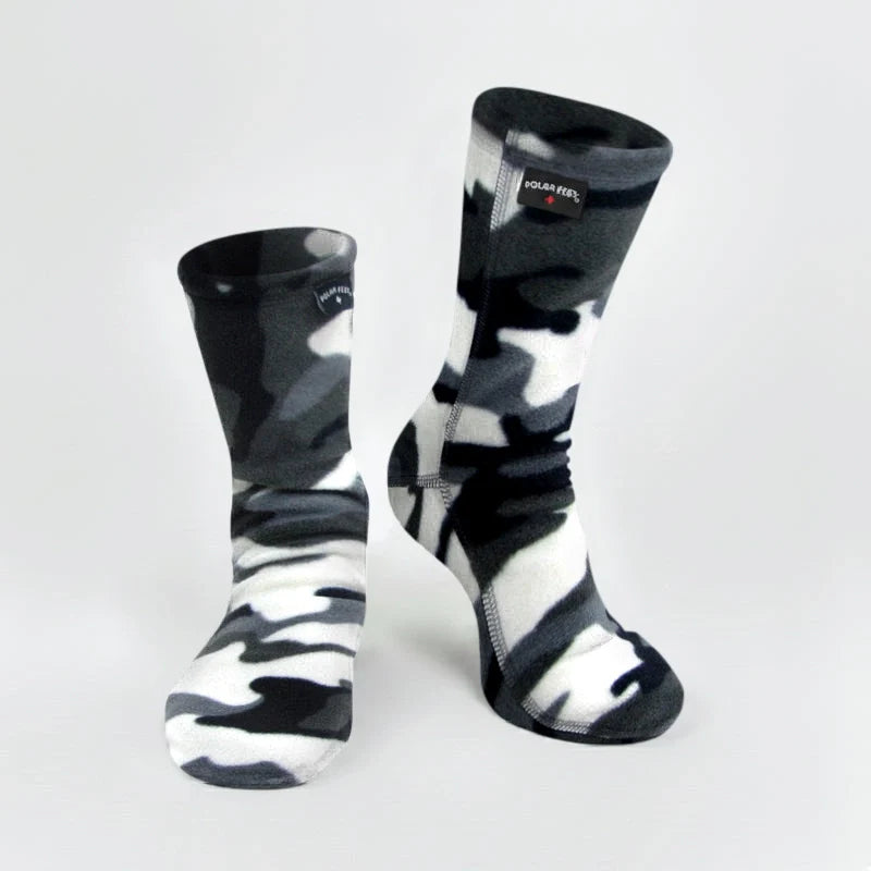 Kids' Fleece Socks - Snow Camo