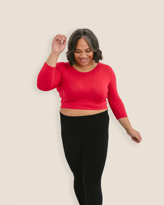 Crew Neck 3/4 Sleeve Halftee - Concordia Style Boutique